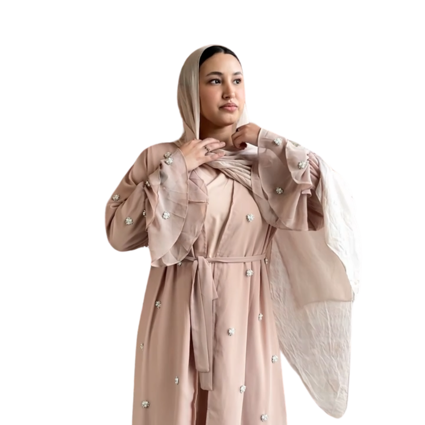 Chiffon Two-Piece Abaya Set