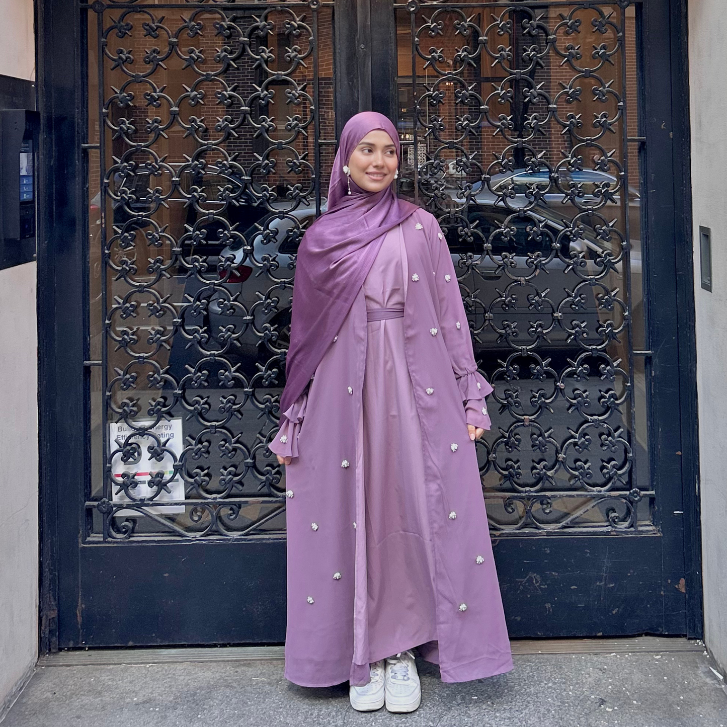 Chiffon Two-Piece Abaya Set