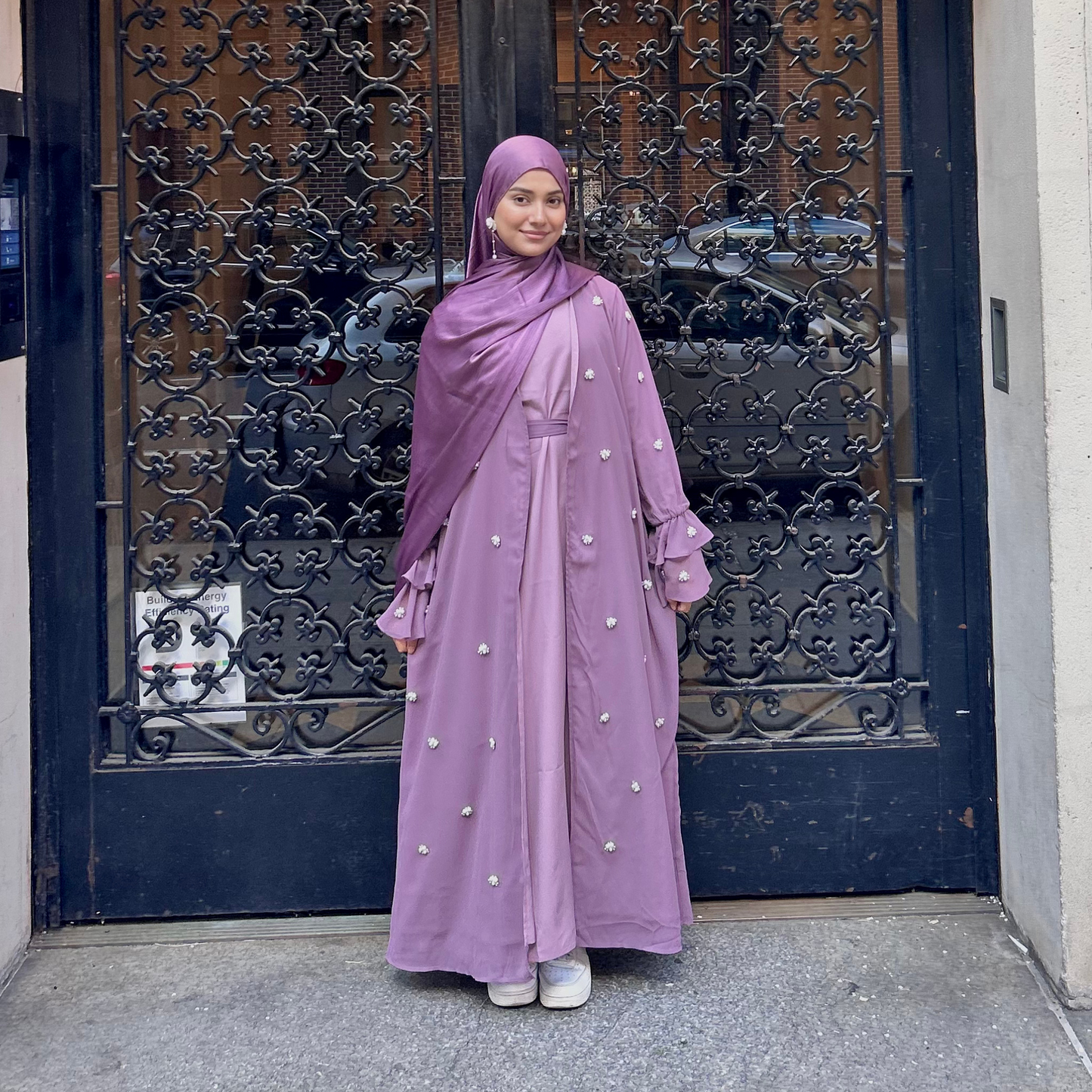 Chiffon Two-Piece Abaya Set