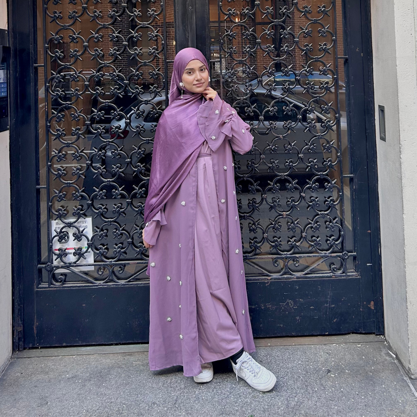 Chiffon Two-Piece Abaya Set